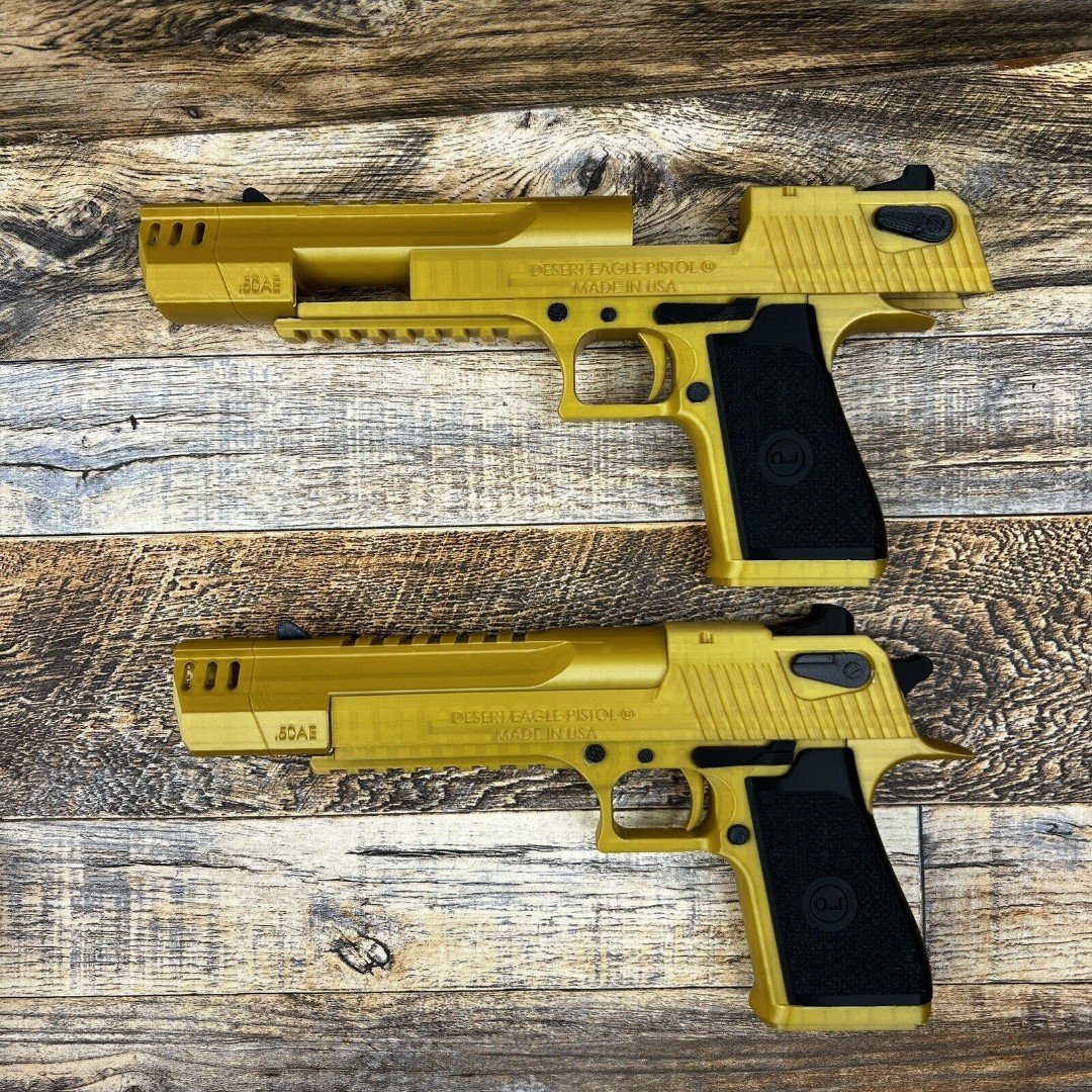 Lot Of 2 Deadpool Redhood D’Eagle Gold Black 50 Cal Toy 3d Printed Raw Cosplay