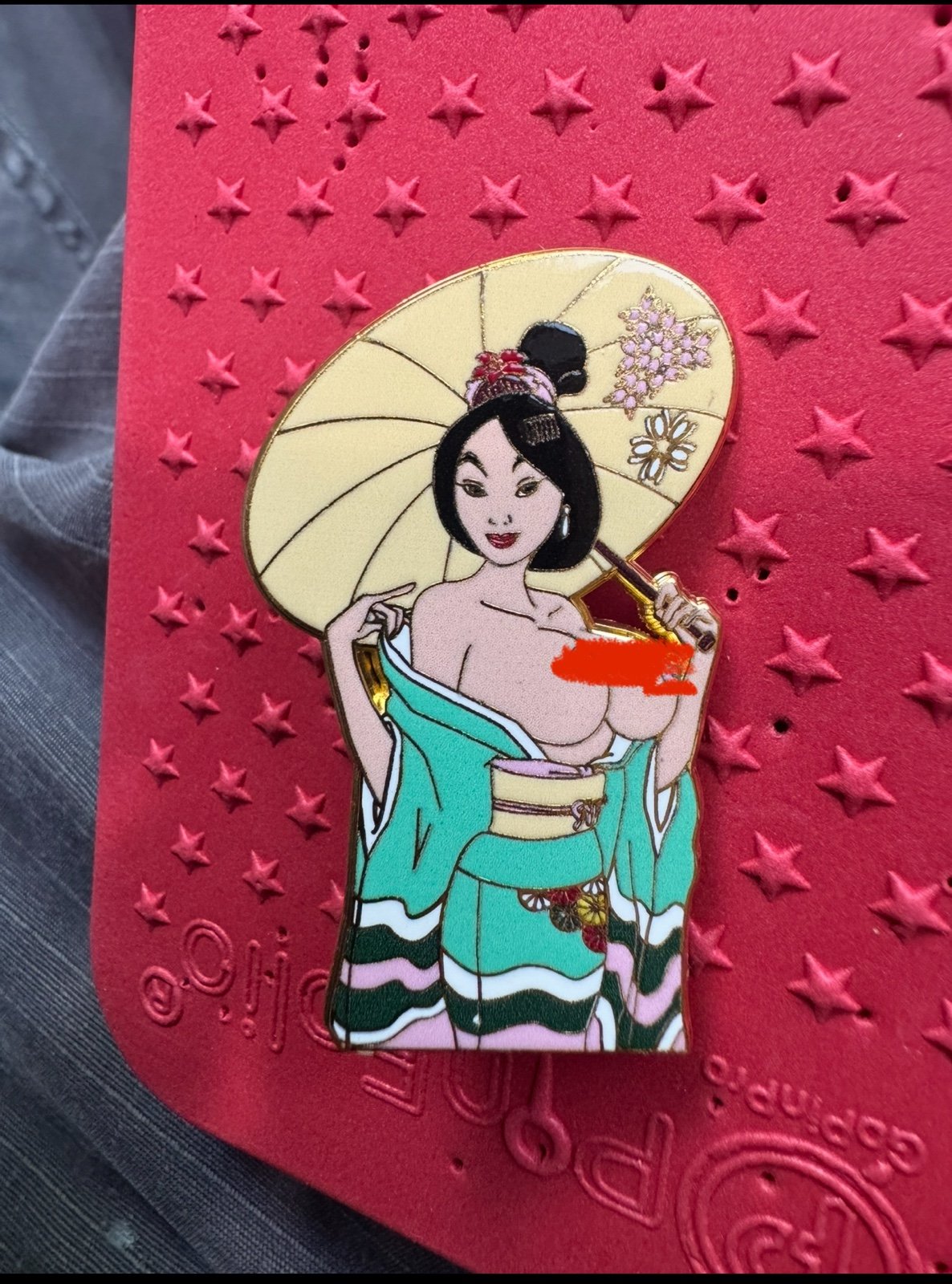 Mulan Fantasy Pin With Yellow Umbrella LE 50