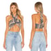 Superdown x REVOLVE Alondra Halter Wrap Top in Leopard Multi Size Medium