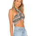 Superdown x REVOLVE Alondra Halter Wrap Top in Leopard Multi Size Medium
