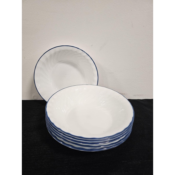 Vintage Corning Corelle Blue Velvet Soup Bowls - Set of 6