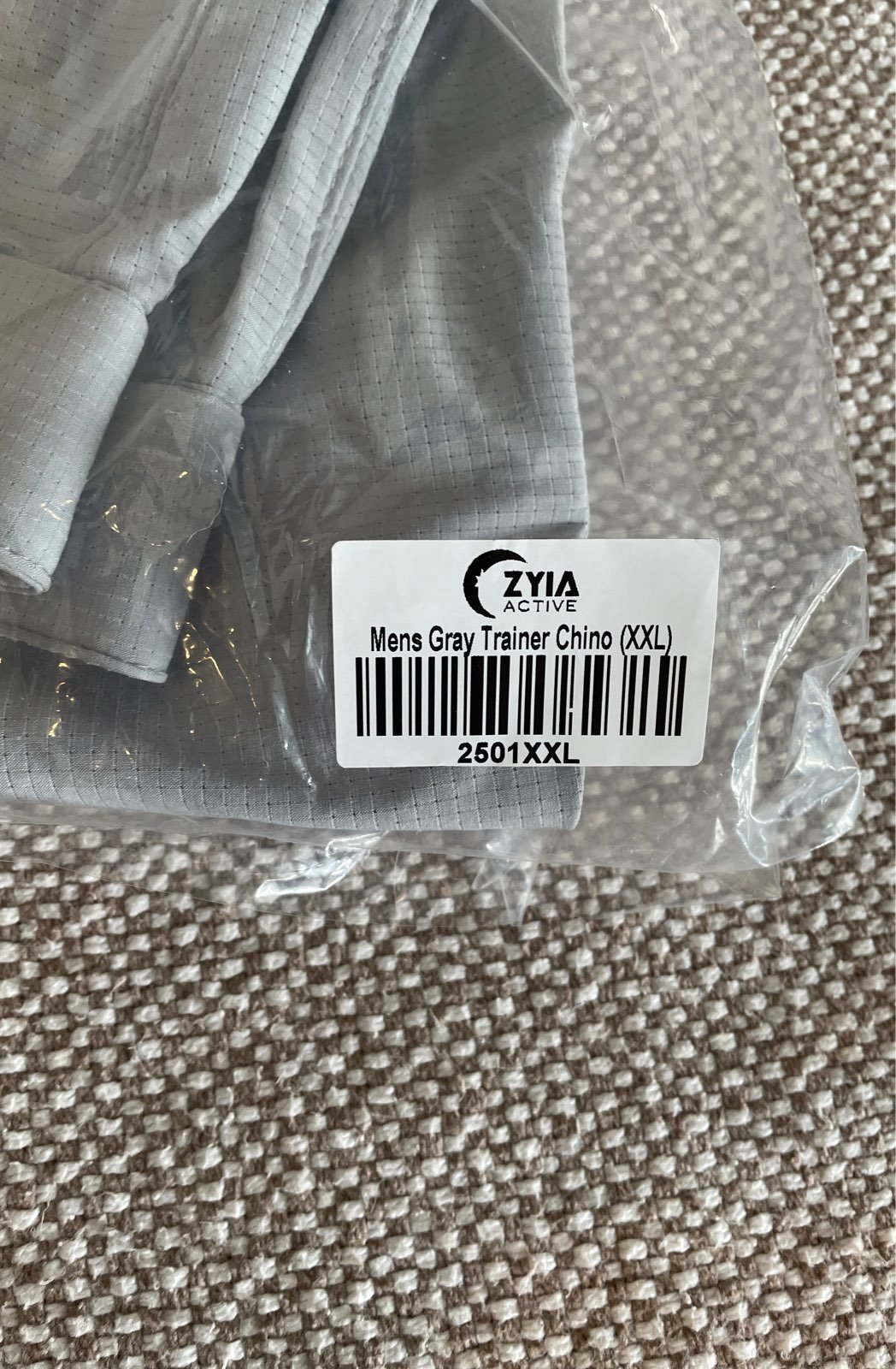 Zyia Mens gray trainer chino xxl