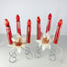 Vintage Christmas Candelabra Light Electric Candle Red White Poinsettia Retro