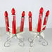 Vintage Christmas Candelabra Light Electric Candle Red White Poinsettia Retro