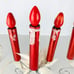 Vintage Christmas Candelabra Light Electric Candle Red White Poinsettia Retro