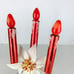 Vintage Christmas Candelabra Light Electric Candle Red White Poinsettia Retro