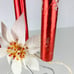 Vintage Christmas Candelabra Light Electric Candle Red White Poinsettia Retro