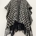 Chevron wrap fringed shawl / ruana