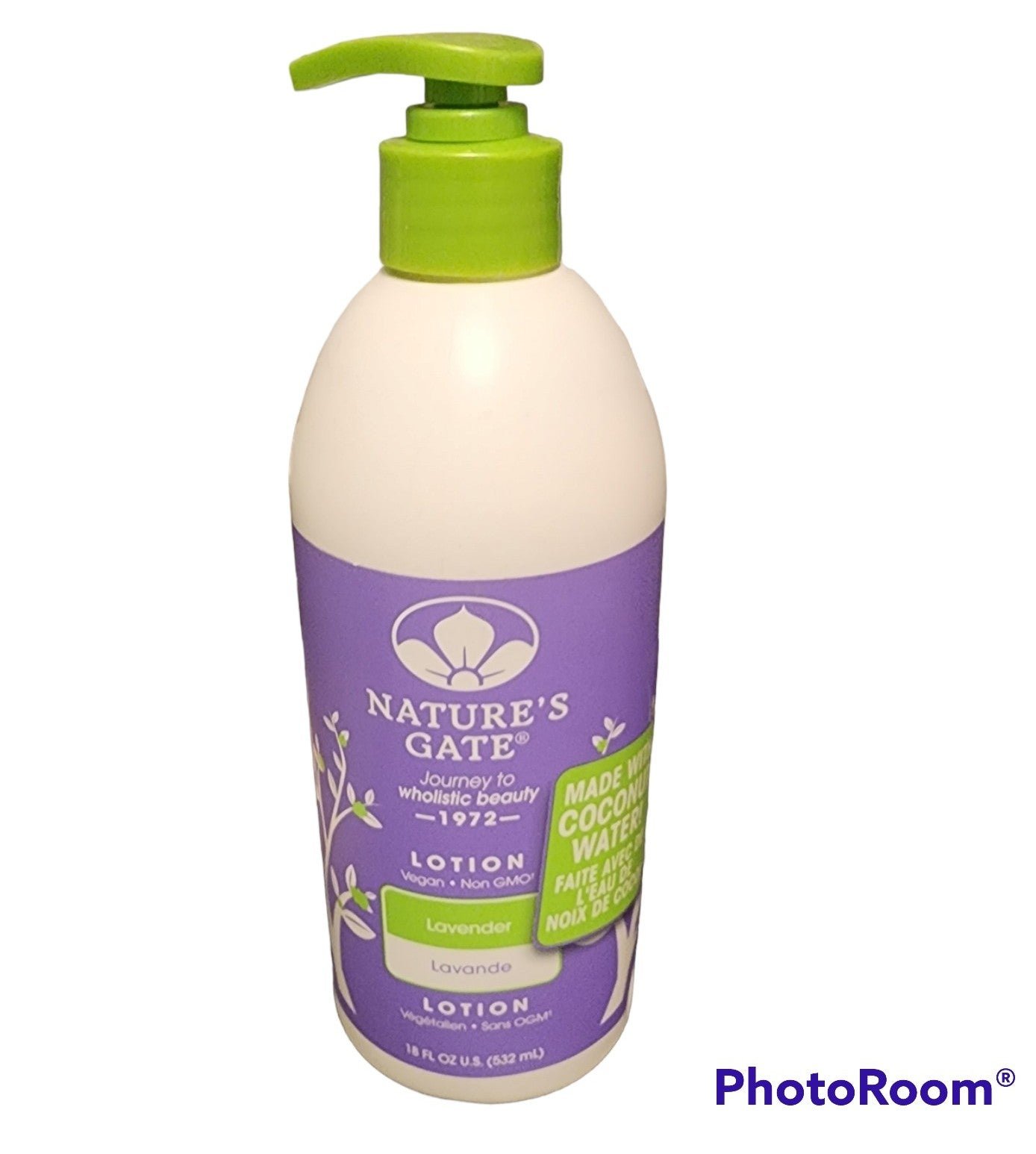 NATURE'S GATE Lavender BODY LOTION 18oz w/Pump Bottle DISCONTINUED NEW
