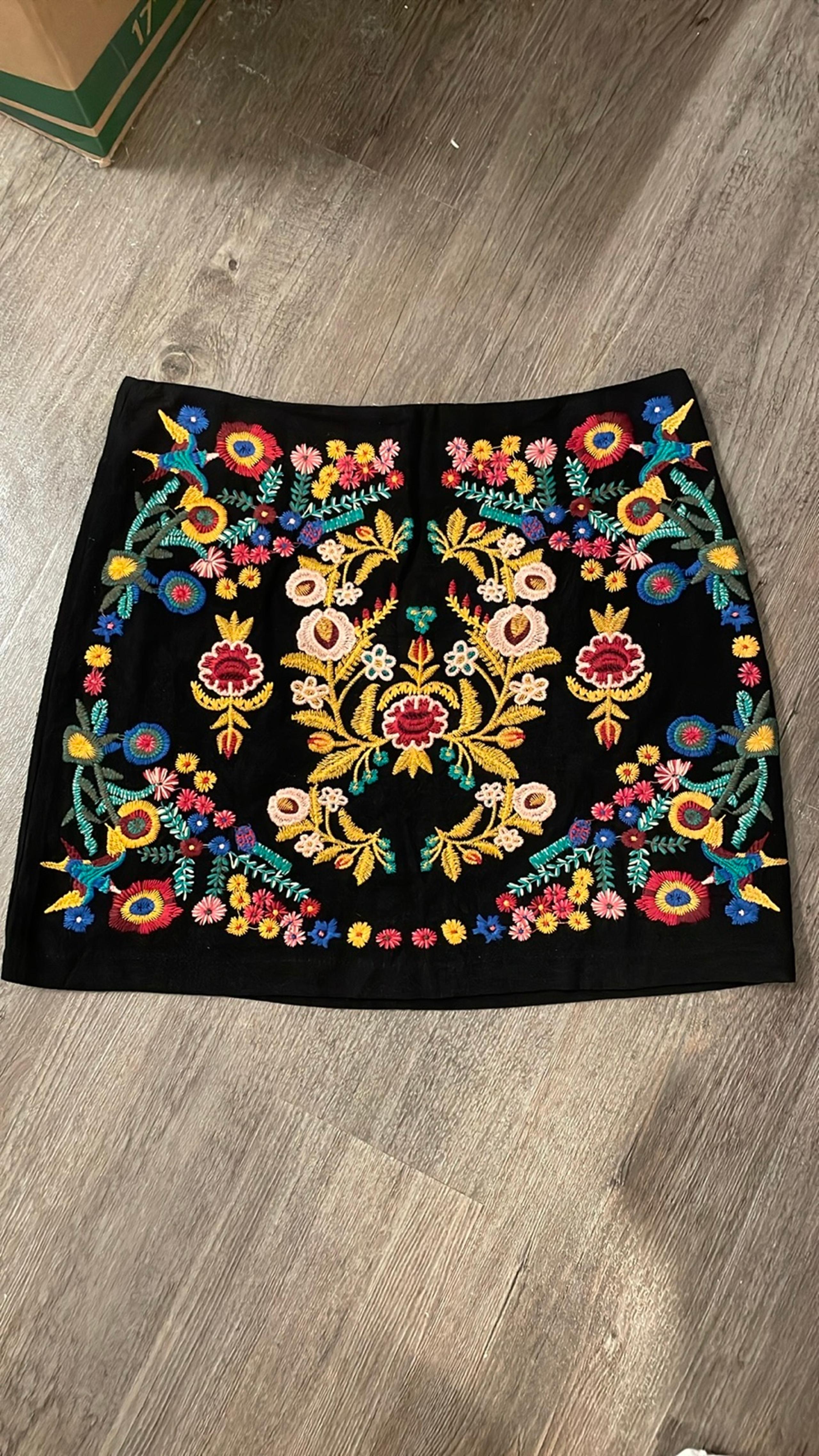 Umgee embroidered mini skirt