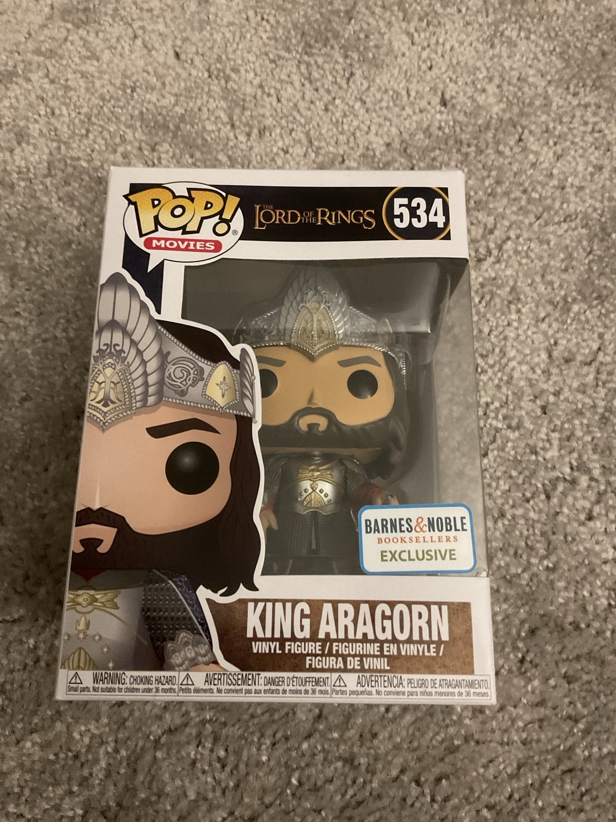 King Aragorn Lord of the Rings Funko Pop Barnes & Noble Exclusive