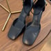 MASSIMO DUTTI Black Leather High-heel Shoes