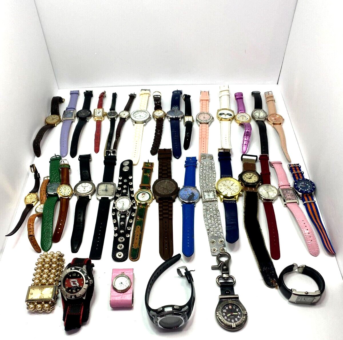 Mens Womens Mixed Assorted Watches Lot Fossil, Casio, Timex, Timberland READ