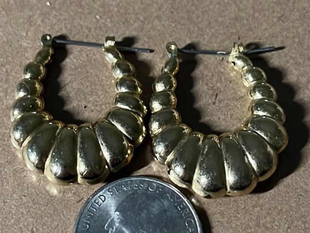 Sterling silver with gold vermeil earrings