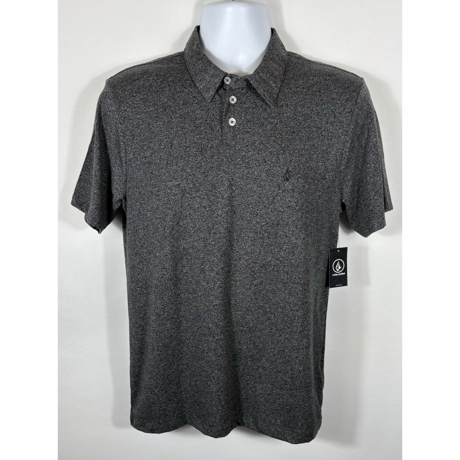 Volcom Shirt Men's Wrecker MT Polo Golf Black Size Small NWT - 523