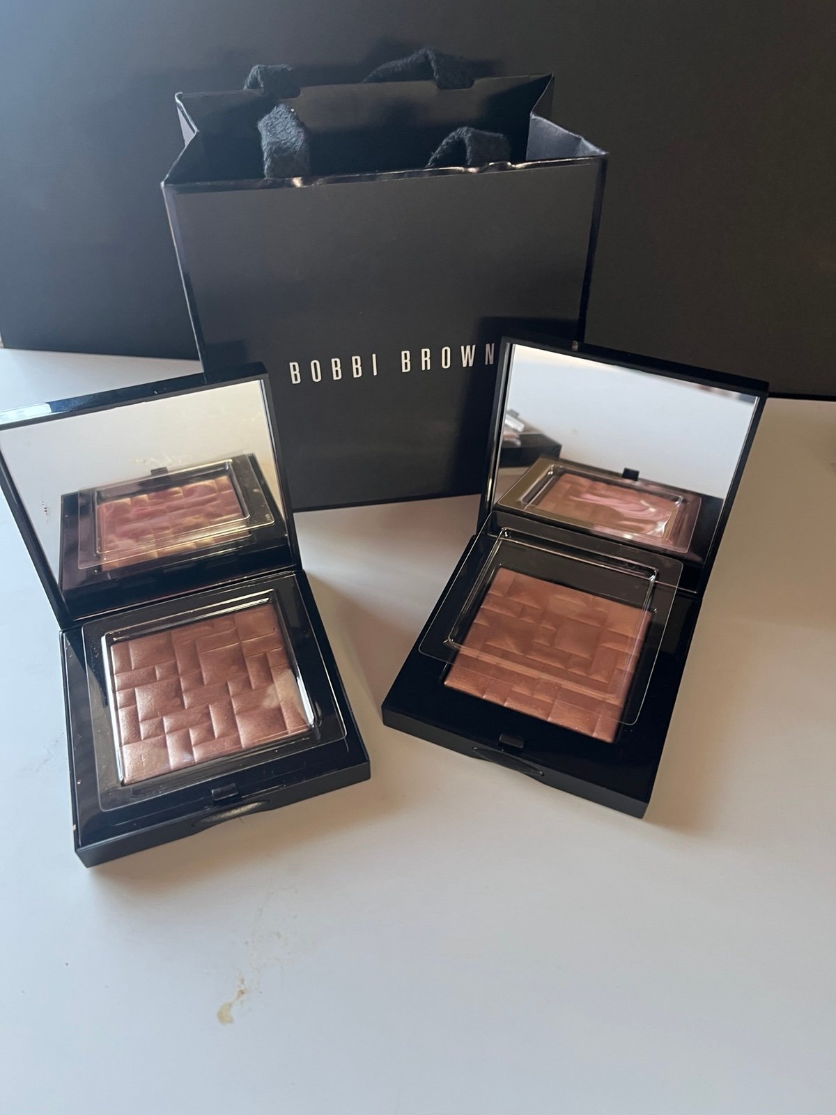 Lot of 2 Bobbi Brown AFTERNOON GLOW & Bronze Glow Highlighting Powder