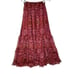 Misa Emanuela Septima Tapestry Burgundy Ruffle Maxi Skirt | Size M