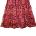 Misa Emanuela Septima Tapestry Burgundy Ruffle Maxi Skirt | Size M