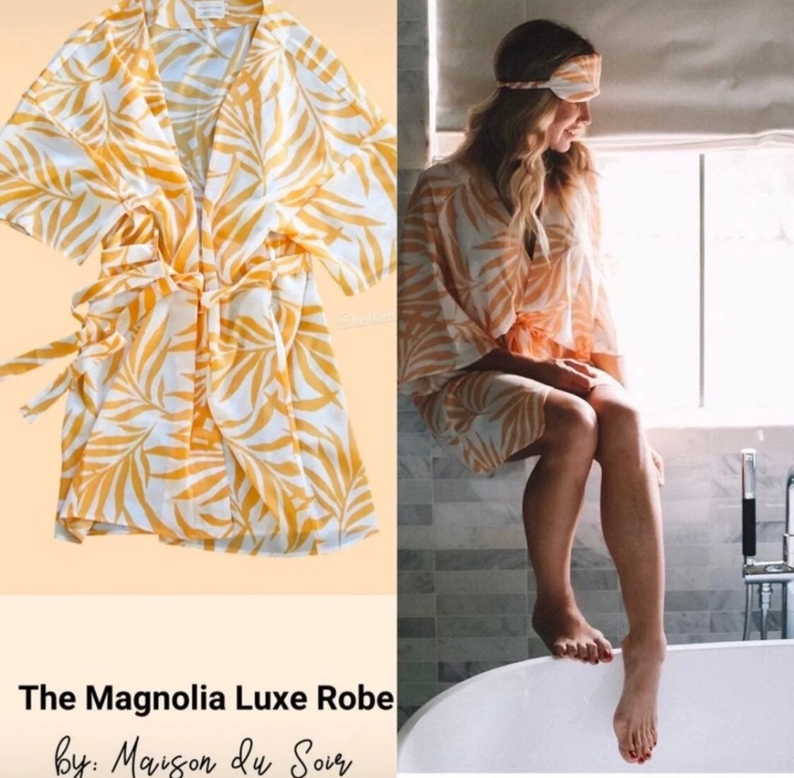 NEW Magnolia Luxe Robe & Sleep Mask set