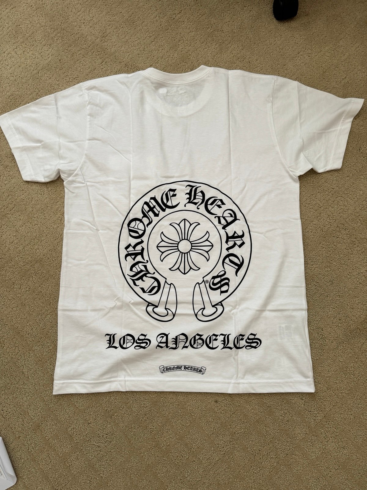 関税込 Chrome Hearts Los Angeles HorseShoe Tee Tシャツ Chrome Hearts Los Angeles Horseshoe Pocket Tee White | PLUS