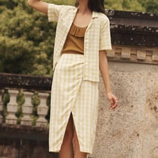 Madewell Gingham Sarang Skirt