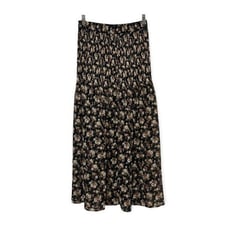 Express Compagnie Internationale VTG Floral Sheer Button Down Maxi Skirt Size M
