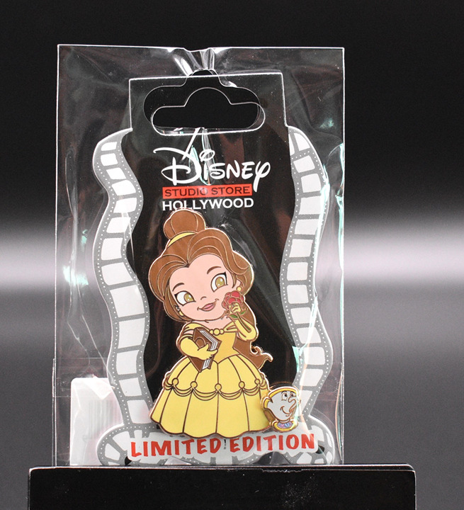 Disney 2025 DSSH Princess Belle Beauty & The Beast Chip Rose Book Cutie Pin (B6)