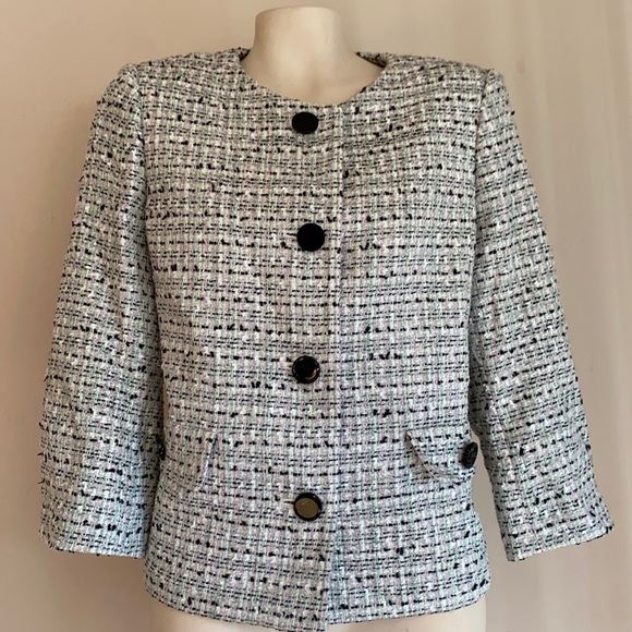 Karl Lagerfeld tweed jacket size 14 NWT $179