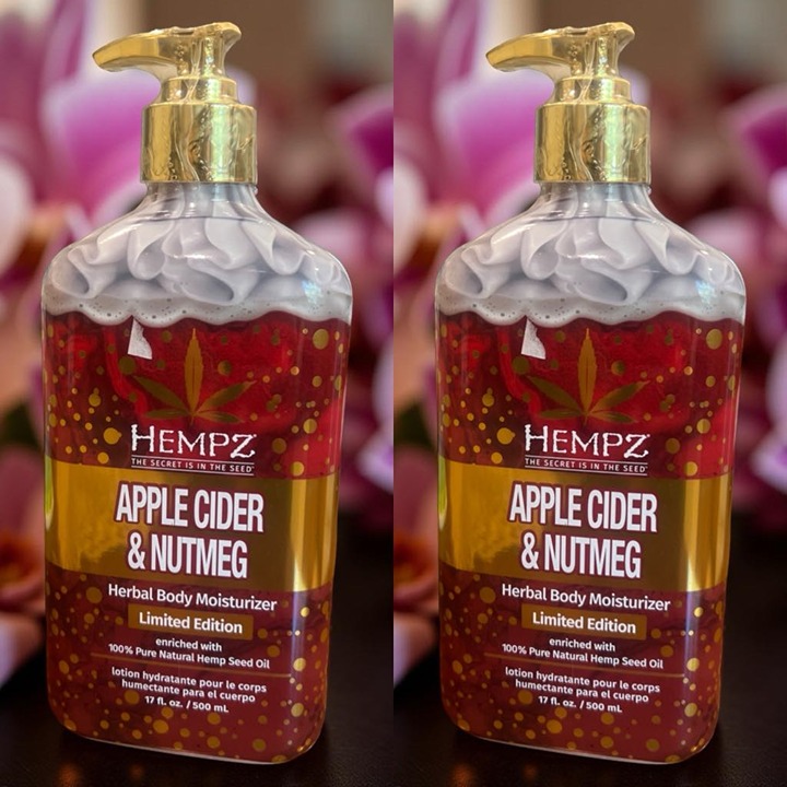 Hempz Apple Cider & Nutmeg Herbal Body Moisturizer 17 oz_ 2 units