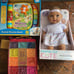 Baby Learning Toys, book, blocks, baby x3