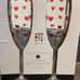 Valentines heart acrylic flute Valentines Heart Flute champagne glasses
