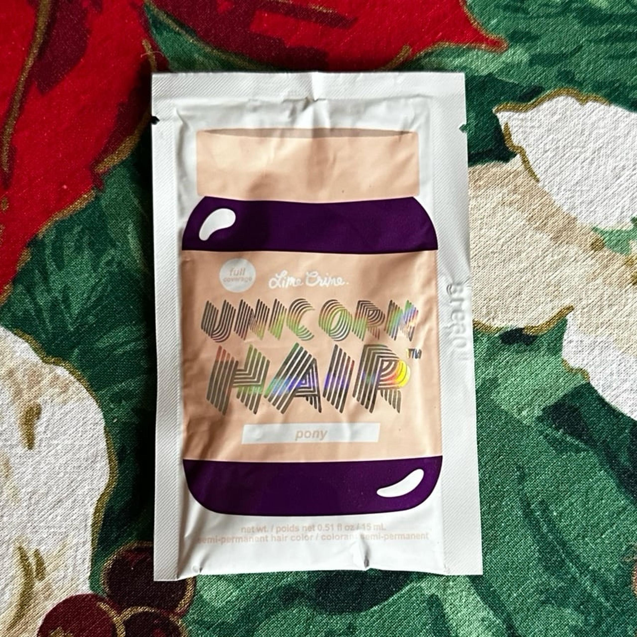 Lime crime unicorn hair semi permanent hair dye “pony” 0.51 oz