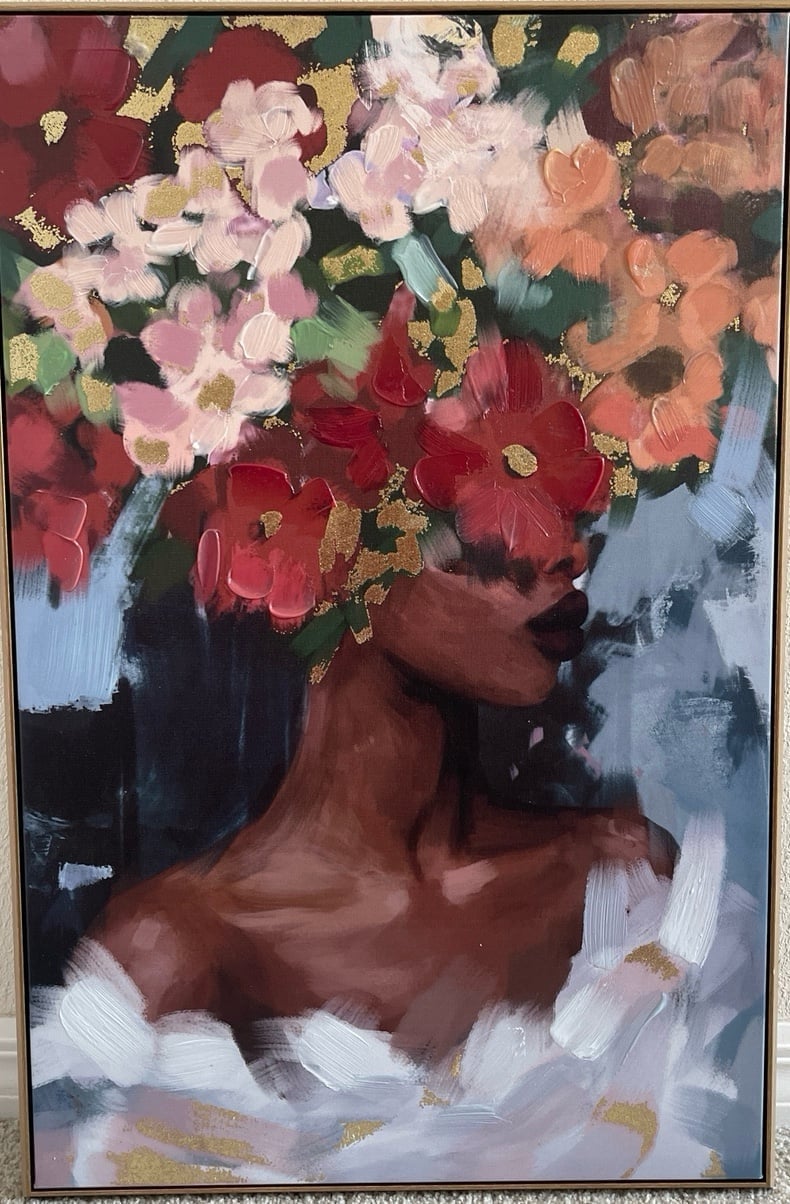 Original portrait oil painting black woman 30x20”