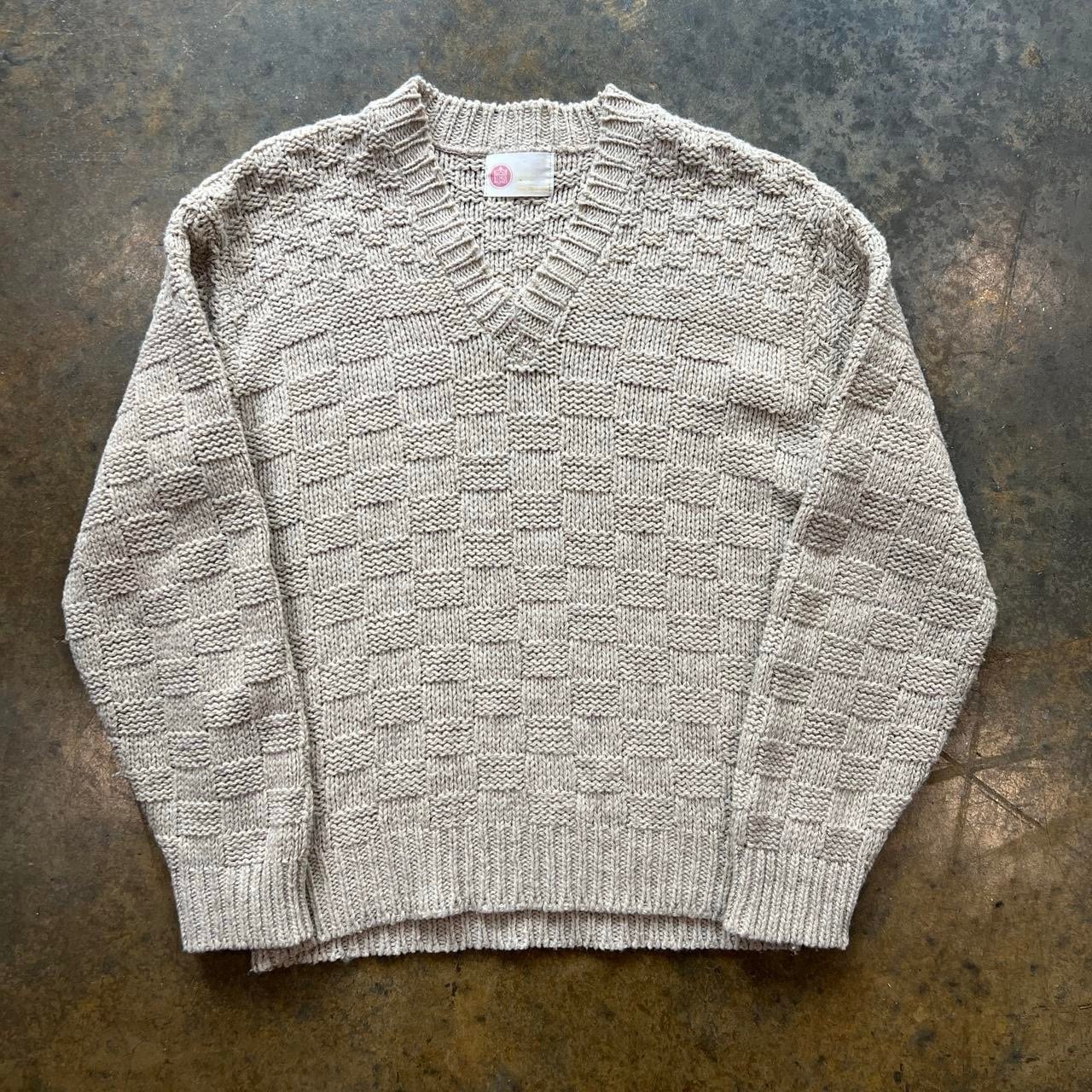 Vintage 60s/70s Oatmeal Kings Road Knit Sweater • M