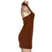 WITH JÉAN Lena Halter Mini Dress, Chocolate, Medium