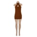 WITH JÉAN Lena Halter Mini Dress, Chocolate, Medium