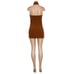 WITH JÉAN Lena Halter Mini Dress, Chocolate, Medium