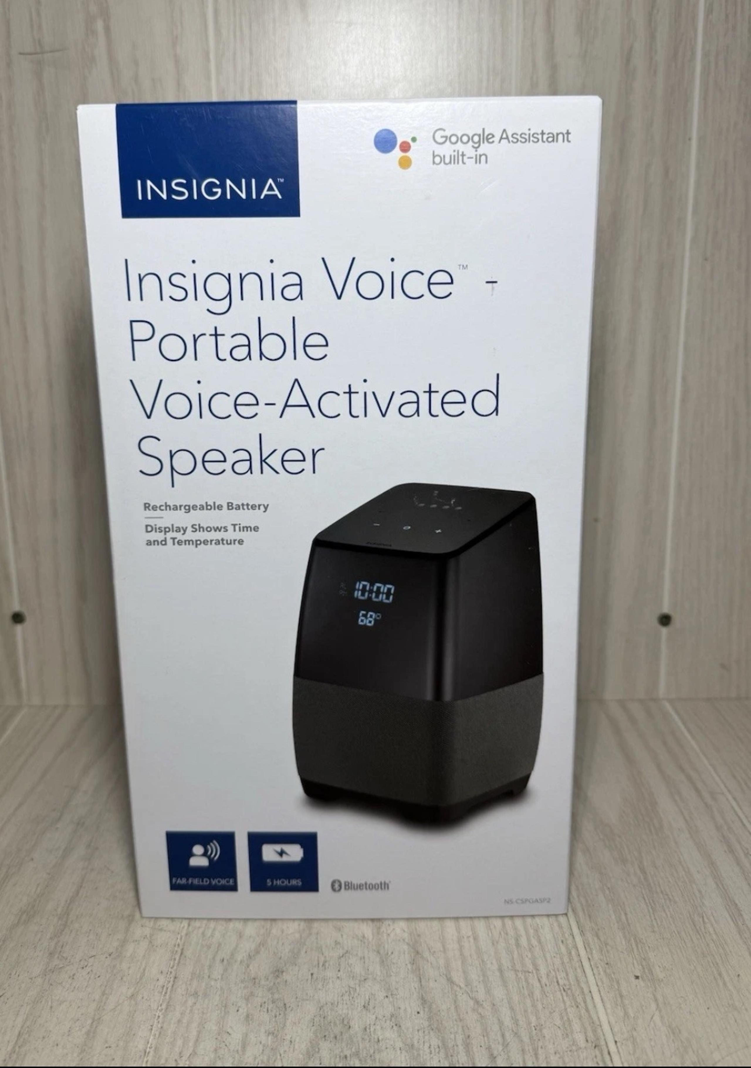 Insignia Voice Smart Portable Bluetooth Speaker &Google Assistant NS-CSPGASP2