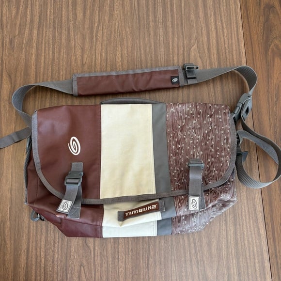 Timbuk2 Brown and Gray Commuter Messenger Bag with Adjustable Strap