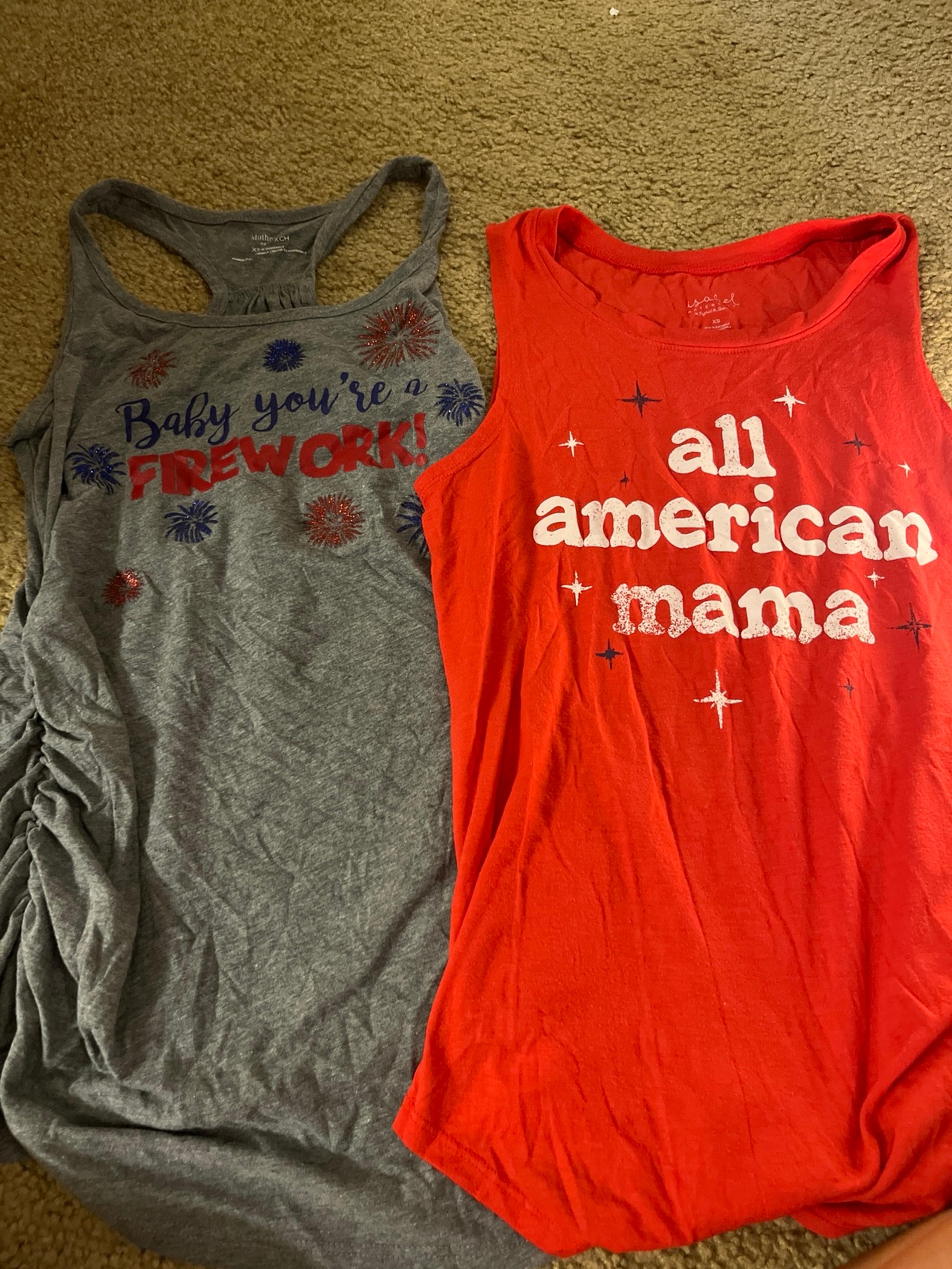 4th of July maternity tank tops