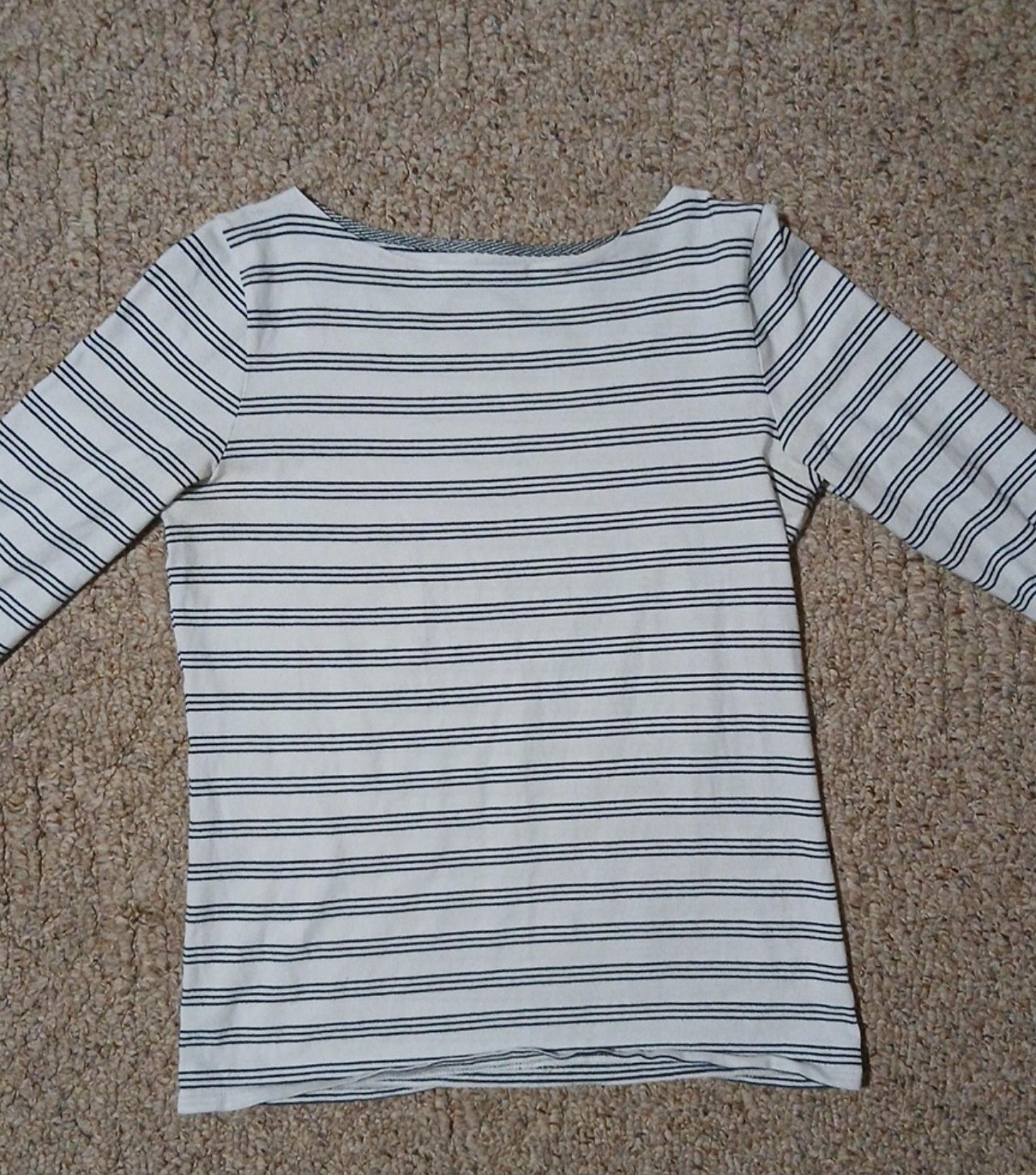 Jones New York Sport women's size medium 3/4 sleeve striped top