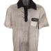 Vintage JimmyZ Polo Shirt Mens Size Medium Gray All Over Print Go Go Bar