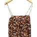 Anthropologie Lauren Babydoll Cotton Mini Dress Brown Cream Size Small