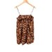 Anthropologie Lauren Babydoll Cotton Mini Dress Brown Cream Size Small