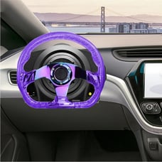 JDM Universal 6-Hole 326mm Vip Purple Crystal Bubble Neo Spoke Steering Wheel