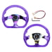 JDM Universal 6-Hole 326mm Vip Purple Crystal Bubble Neo Spoke Steering Wheel