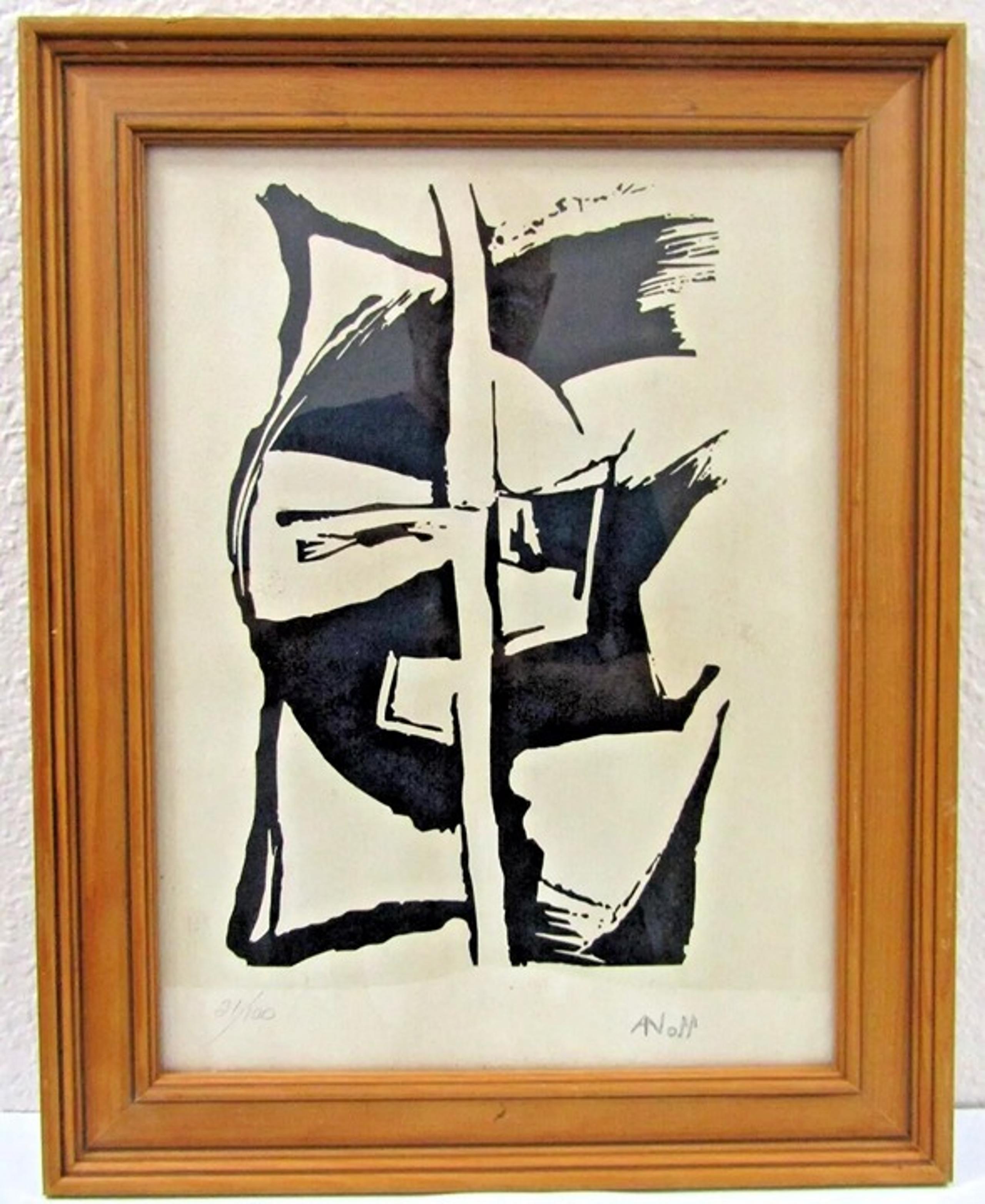 Alexandre Noll Untitled 1960's Signed Woodblock Print on Paper Edition 2 of 100