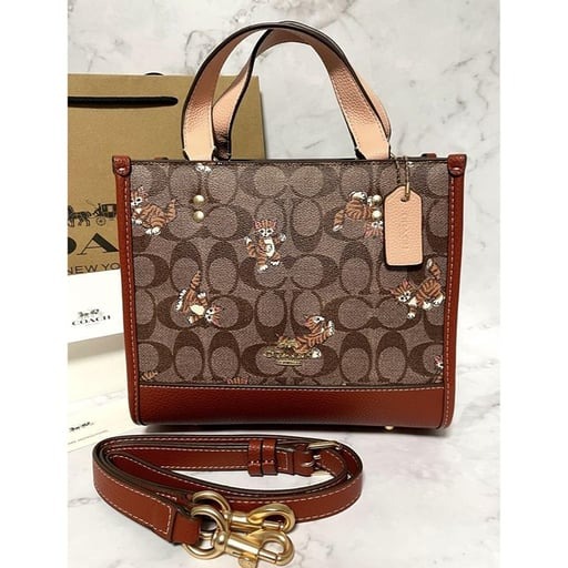 Coach Signature Dancing Kitten Print Cat Tote Bag outlet CC424