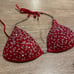 Cherry red glam fit competition bikini