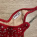 Cherry red glam fit competition bikini